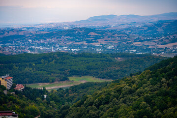 Obraz premium Panoramic view over Yalova landscape