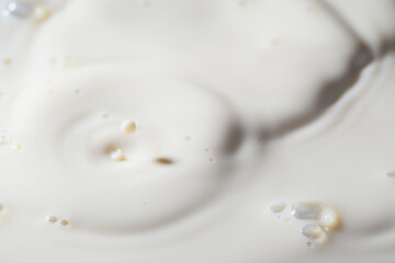 Close up shot of fresh milk as background