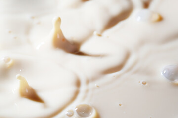 Close up shot of fresh milk as background