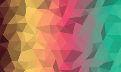 Fototapeta premium Colorful Polygonal Geometric Background with Rainbow Gradient Effect abstract pattern