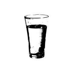 Vector Simple vector of a glass filled with liquid.