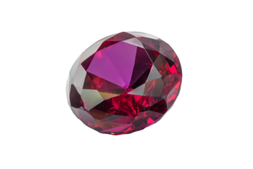 A red diamond is sitting on a white background