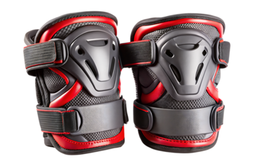 Protective Knee Pads Cutout, PNG Isolated on White Background