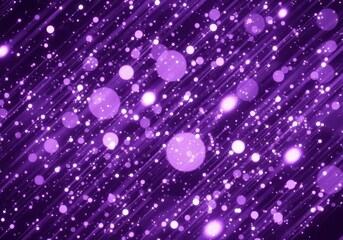Vibrant purple light trails and sparkling bokeh