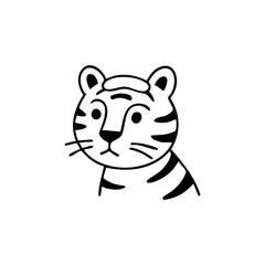 Simple black outline drawing of an electric car