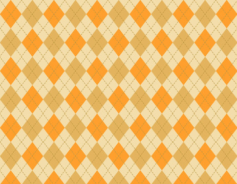 シンプルなアーガイル柄　黄　大柄