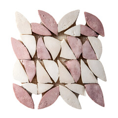 Pink and beige mosaic tile pattern design