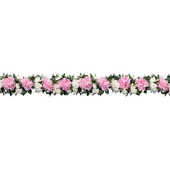 Pink and white floral garland