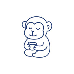 Simple black line drawing of a cartoon rabbit with large ears and a stylized firework behind it