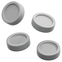 3D Silver Coin Icon