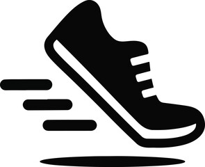 Running shoes icon vector illustration. Sport wear concept
