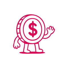 Black and white cartoon raccoon