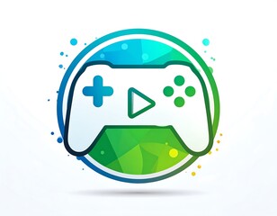Colorful video game controller icon