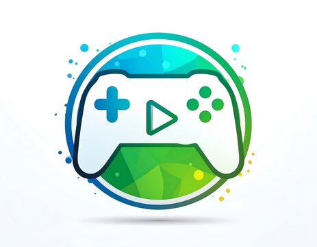 Colorful video game controller icon
