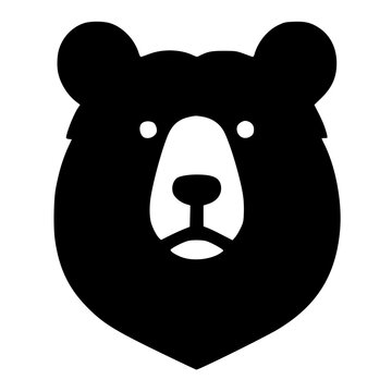 Dise&ntilde;o vectorial de silueta de logotipo de oso simple