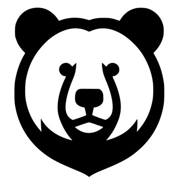 Dise&ntilde;o vectorial de silueta de logotipo de oso simple