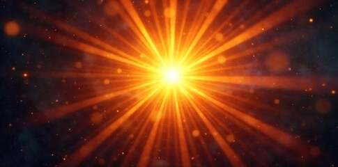 Radiant Golden Sunburst Vibrant Light Rays for Summer Backgrounds and Designs