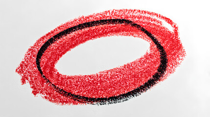 Hand-drawn Bold Marker circle and ovals for highlighting text. Handwritten red circle. For marking text, numbers, marker pen, pencil, logo, hand-drawn doodle grunge circle highlights