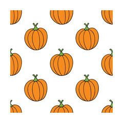 Seamless Pattern with Stylish Pumpkins for Seasonal Designs