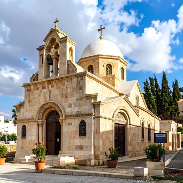 Ornate stone church under a sky