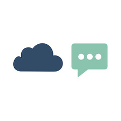 Speech bubbles icon. Communication vector symbol. Talk chat element. Discussion conversation graphic.