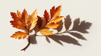 Fototapeta premium Leaf shadows isolated on white background