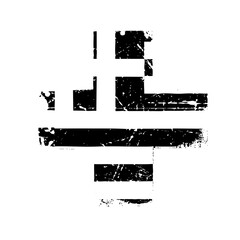 Obraz premium Vector Abstract geometric featuring distressed blocky shapes.
