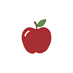 Apple fruit icon. Healthy food symbol. Fresh organic vector. Vitamin nutrition element.