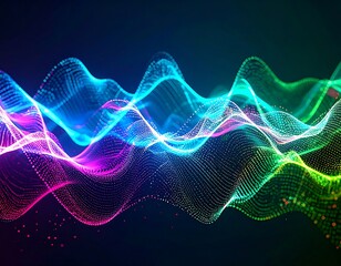 Fototapeta premium Abstract wave pattern with vibrant colors