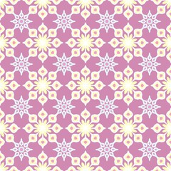 Soft Pastel Floral Starburst Seamless Pattern