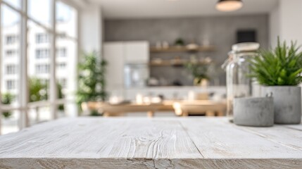 Modern Kitchen Tabletop: A Serene and Stylish Space
