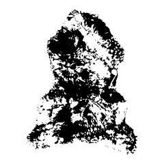 Obraz premium Vector Abstract figure of a seated person in a dynamic textured style.