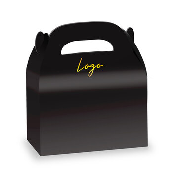 Black and Gold Gable Box Mockup Image