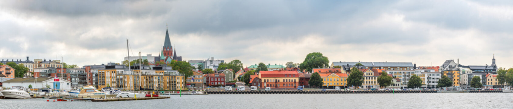 Vastervik city skyline view in Kalmar region, Sweden