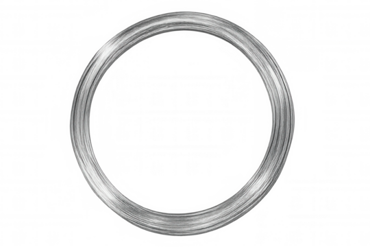 Metallic silver paint stroke in a perfect circle shape with transparent background, ideal for graphic design projects