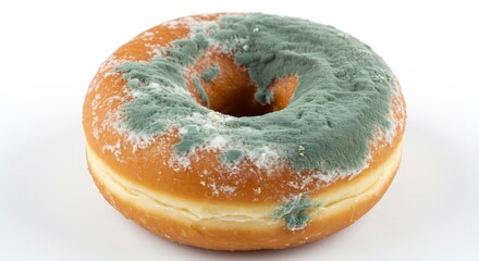 Obraz premium Moldy Doughnut Spoiled Sweet Treat Studio Shot. AI Generated