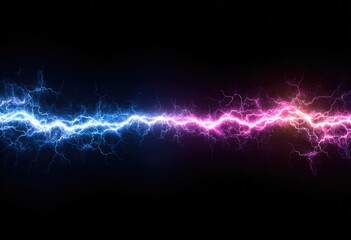 Dual-toned electric arc against black