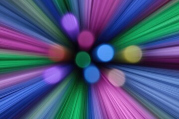 Abstract burst of vibrant colors radiating outward