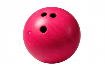 Glossy pink bowling ball suspended in midair, ready for knocking down lane pins with powerful, precise spin and momentum