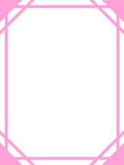 縦フレーム6,ピンク,枠,デザイン,カード,インフォメーション,三角,メッセージ,伝言,告知,お知らせ,メモ,コメント,広告,シンプル,直線的,囲み