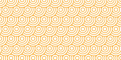 seamless pattern with circles brown overlap swirl fabric vector overlapping textile background.