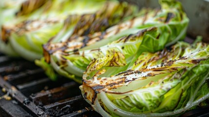 Bold char marks on the edges of the romaine lettuce infusing each bite with a delicious smoky flavor.