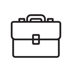 Obraz premium Outline of a Classic Business Briefcase with Handle and Clasp