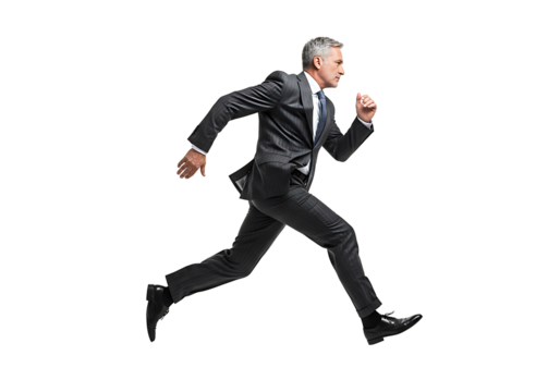 running businessman isolated on white background PNG. cutout
 - Powered by Adobe