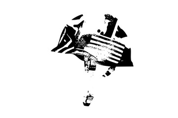 Vector Stylized robotic canine head with mechanical details.