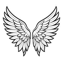 Obraz premium Pair of detailed angel wings