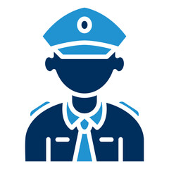 Police Blue Color Icon