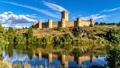 Ancient castle by a tranquil lake