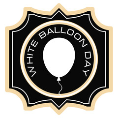 White Balloon Day sticker