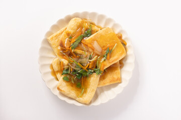 油揚げの野菜あんかけ